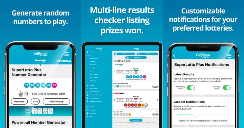 Ca Lottery App app features