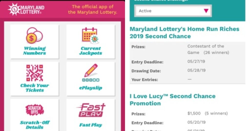 maryland lottery app features