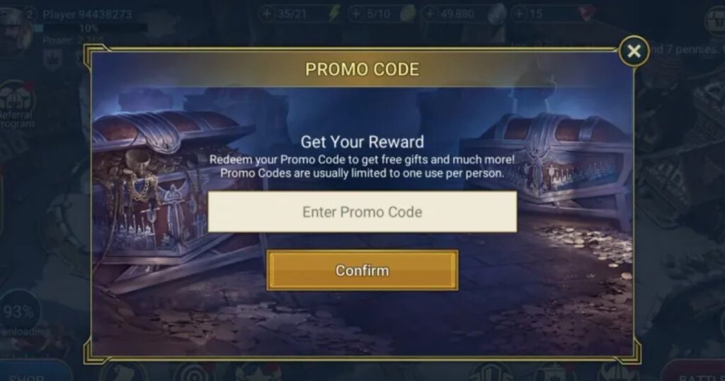 RAID Shadow Legends Enter Promo code